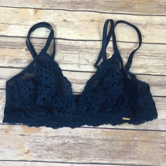 Sam Edelman Double Strap Lace Bralette, Size L - Picture 5 of 7